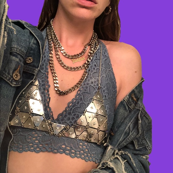 Free People Jewelry - Metal Triangle Bra Necklace